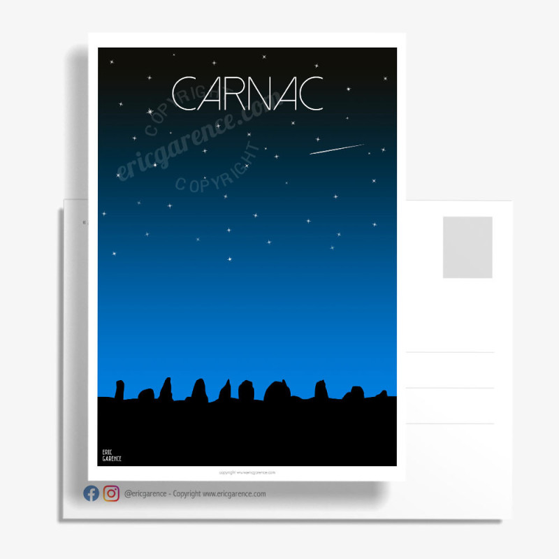 Carte Postale ''Bretagne, Carnac by night'' Carte Postale ''Bretagne, Carnac by night''