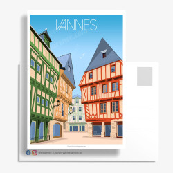 Carte Postale ''Bretagne, Vannes''