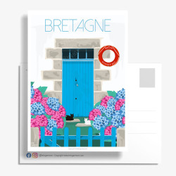 Carte Postale ''Bretagne, Degemer Mat''