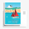Carte Postale ''Bretagne, Le Sinagot Bateau''