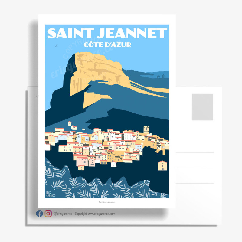 Carte Postale ''Saint-Jeannet, le Baou''