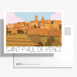 Carte Postale ''Saint-Paul-de-Vence en automne''