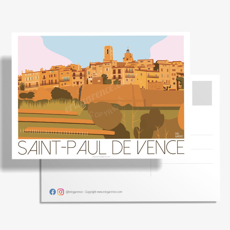 Carte Postale ''Saint-Paul-de-Vence en automne'' Carte Postale ''Saint-Paul-de-Vence en automne''