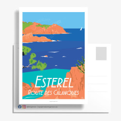 Carte Postale ''Esterel, la route des calanques''