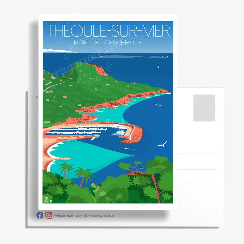 Carte Postale ''Théoule-sur-Mer, Le Port de la Figuerette'' Carte Postale ''Théoule-sur-Mer, Le Port de la Figuerette''