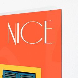 Tableau sur Aluminium " Le Vieux Nice et le Roi du Carnaval"
