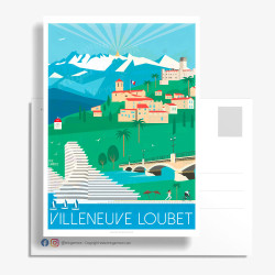 Carte Postale ''Villeneuve-Loubet, L'été''