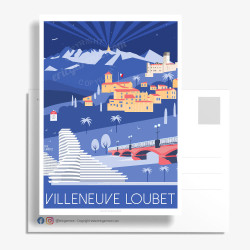 Carte Postale ''Villeneuve-Loubet, L'hiver''