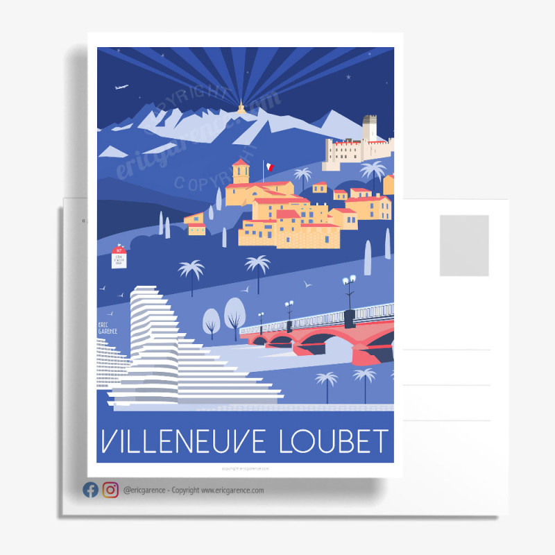 Carte Postale ''Villeneuve-Loubet, L'hiver''