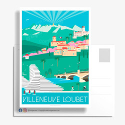 Postcard ''Villeneuve-Loubet au Printemps''