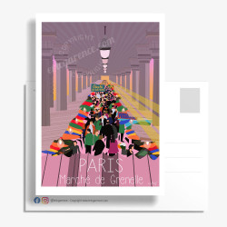 Postcard ''Paris, Le marché de grenelle''