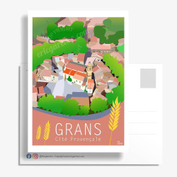 Carte Postale ''Grans, Village provençal''