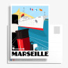 Carte Postale ''Marseille, Le port et la Bonne mère''