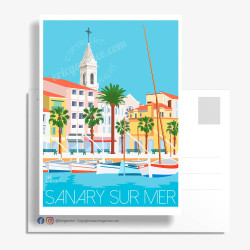 Carte Postale ''Le Port de Sanary-sur-Mer''