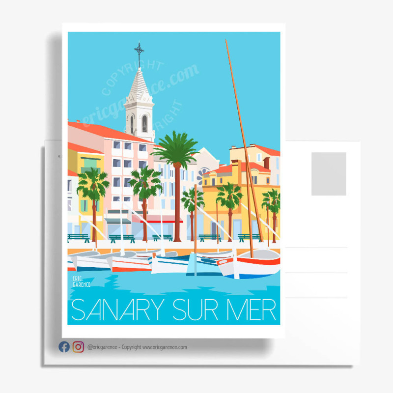 Carte Postale ''Le Port de Sanary-sur-Mer'' Carte Postale ''Le Port de Sanary-sur-Mer''