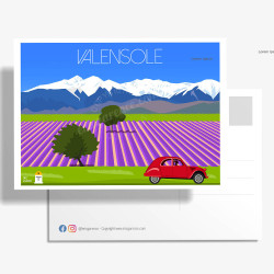 Carte Postale ''Valensole, Route de la lavande''