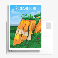Carte Postale ''Roussillon, Le sentier des ocres''