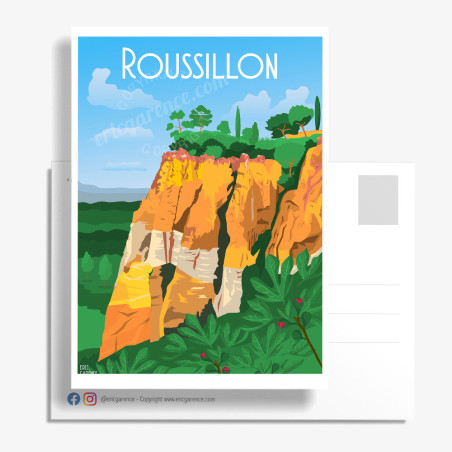 Carte Postale ''Roussillon, Le sentier des ocres''
