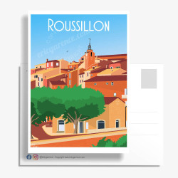 Carte Postale ''Roussillon, Le village''