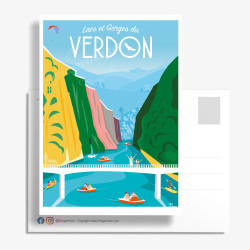 Carte Postale ''Lac et Gorges du Verdon''