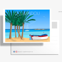 Carte Postale ''Le Lavandou, Plage Saint-Clair''