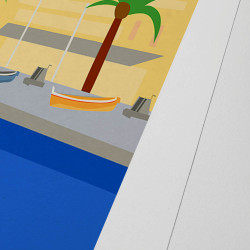 Affiche d'art signée à la main par Eric Garence "Lou Cros de Cagnes"
