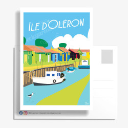 Carte Postale ''Les cabanes de l'île d'Oléron''