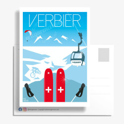 Carte Postale ''Verbier''