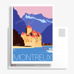 Carte Postale ''Montreux''