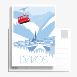 Carte Postale ''Davos''