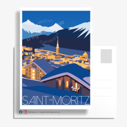 Carte Postale ''Saint-Moritz''