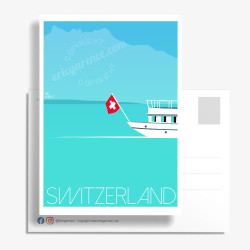 Carte Postale ''Le Lac Léman''