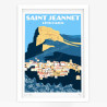 Affiche d'art signée à la main par Eric Garence "Saint-Jeannet, le Baou"