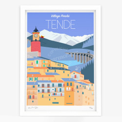Affiche d'art signée à la main par Eric Garence "Tende"