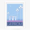 Affiche d'art signée à la main par Eric Garence "Nice, La Prom"
