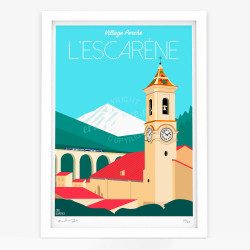 Affiche d'art signée à la main par Eric Garence "L'Escarene"