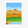 Affiche d'art signée à la main par Eric Garence "Carcassonne"