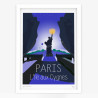 Affiche d'art signée à la main par Eric Garence "Paris, l'ile aux cygnes s'éveille"