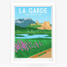 Hand signed art poster "La Garde - Espace Nature du Plan" by Eric Garence