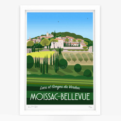 Affiche d'art signée à la main par Eric Garence "Jazz in Moissac-Bellevue"