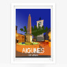 Affiche d'art signée à la main par Eric Garence "Aiguines - Fontaine de Nuit"