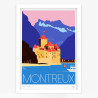 Affiche d'art signée à la main par Eric Garence "Montreux"