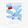 Affiche d'art signée à la main par Eric Garence "Davos"