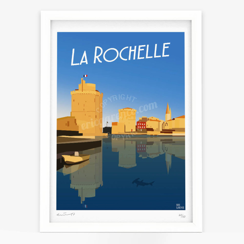 Affiche d'art signée à la main par Eric Garence "La Rochelle" Affiche d'art signée à la main par Eric Garence "La Rochelle"