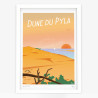 Affiche d'art signée à la main par Eric Garence "Dune du Pilat"