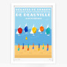 Affiche d'art signée à la main par Eric Garence "Régates de Deauville, 2019"