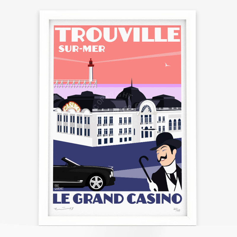 Affiche d'art signée à la main par Eric Garence "Trouville-sur-Mer, Le casino" Affiche d'art signée à la main par Eric Garence "Trouville-sur-Mer, Le casino"