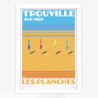 Affiche d'art signée à la main par Eric Garence "Trouville-sur-Mer, Les planches"