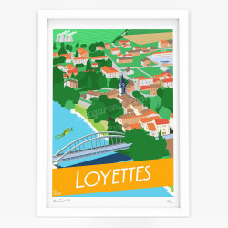Affiche d'art signée à la main par Eric Garence "Loyettes"