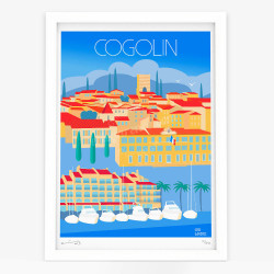Affiche d'art signée à la main par Eric Garence "Cogolin"